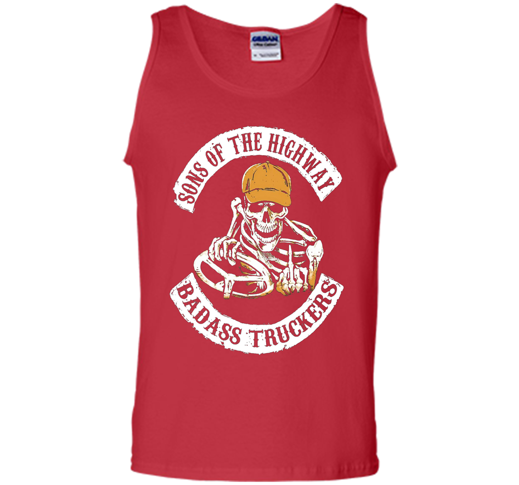 Truck Driver T-shirt Sons Of The Highway T-shirt Red