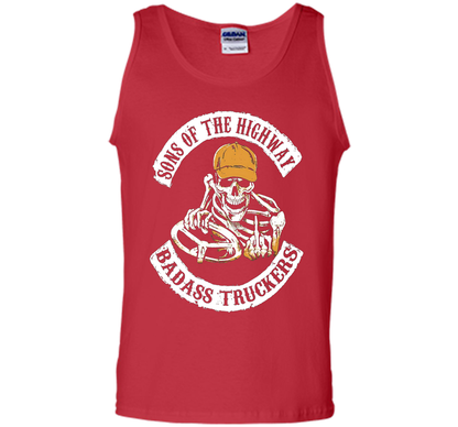 Truck Driver T-shirt Sons Of The Highway T-shirt Red