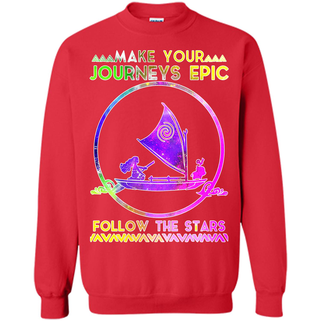 Movie T-shirt Make Your Journeys Epic Follow The Stars Red