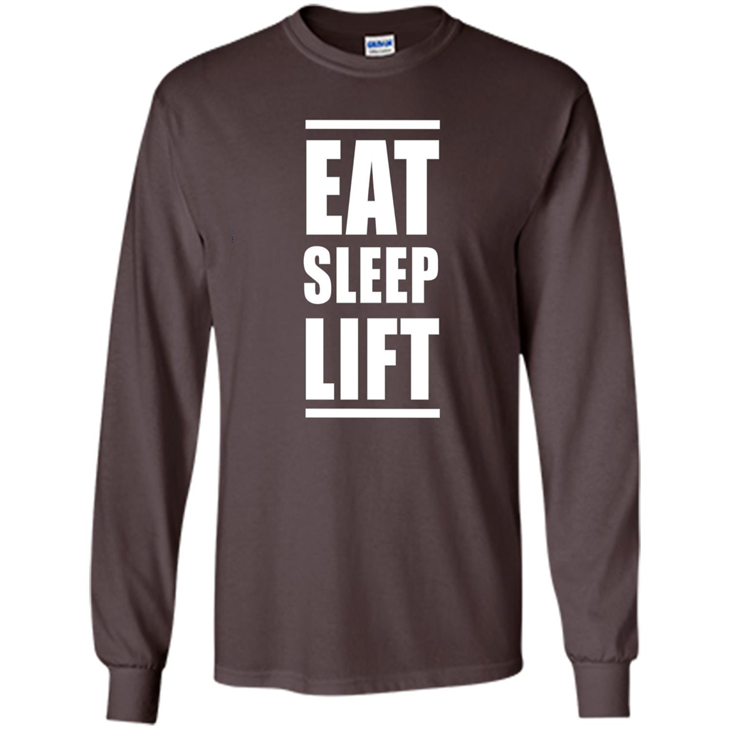 Mens Eat Sleep Lift T-shirt Dark Chocolate