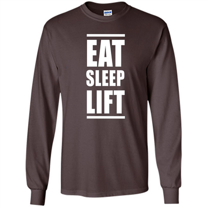 Mens Eat Sleep Lift T-shirt Dark Chocolate