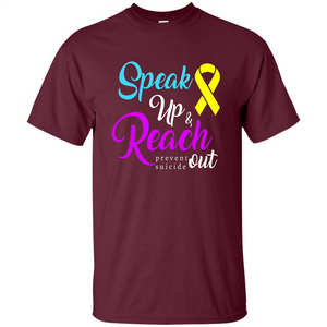 Speak Up and Reach Out Prevent Suicide Awareness T-shirt