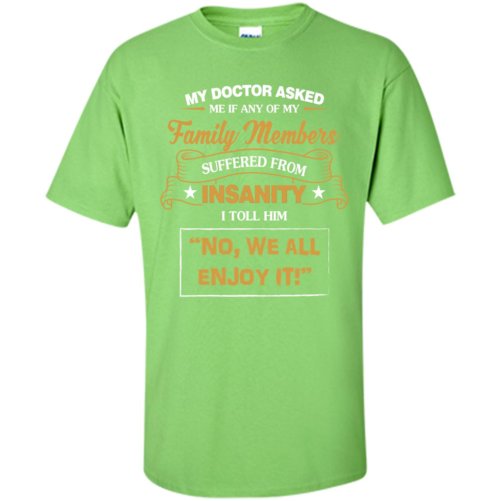 Family T-shirt We All Enjoy It Lime