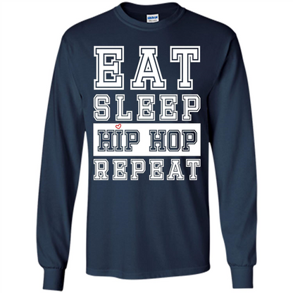 Eat Sleep Hip Hop Repeat T-shirt Navy