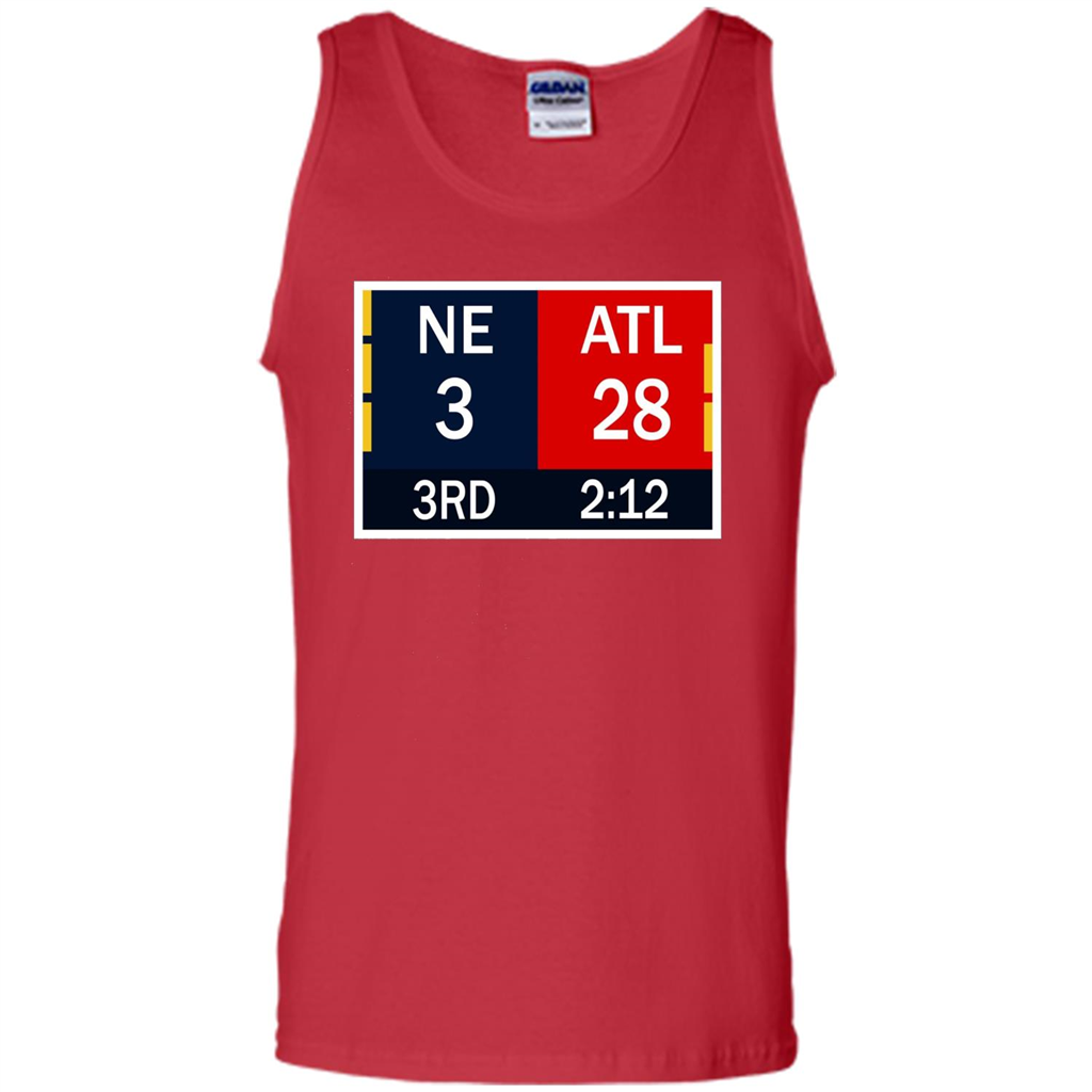 NE 3 ATL 28 Final T-shirt 2 Sides 1 Game Red