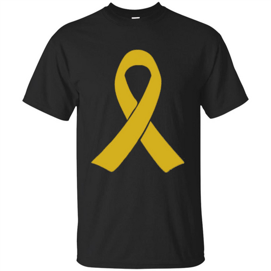 Go Gold Childhood Cancer Awareness T-shirt Black