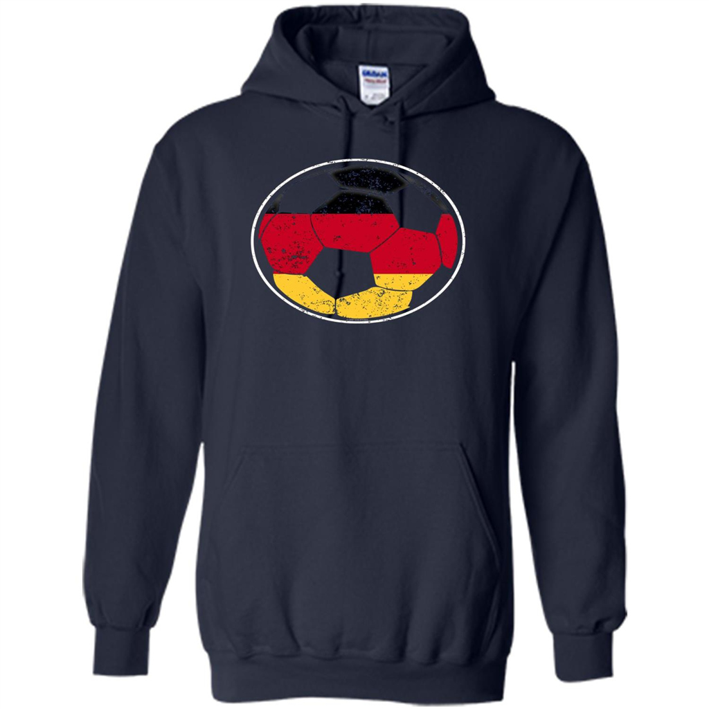 Germany Flag Soccer Ball Flag Soccer T-shirt Navy