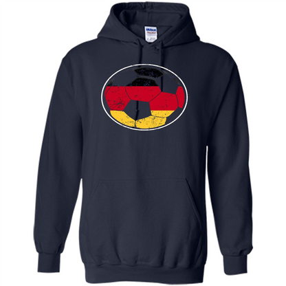 Germany Flag Soccer Ball Flag Soccer T-shirt Navy