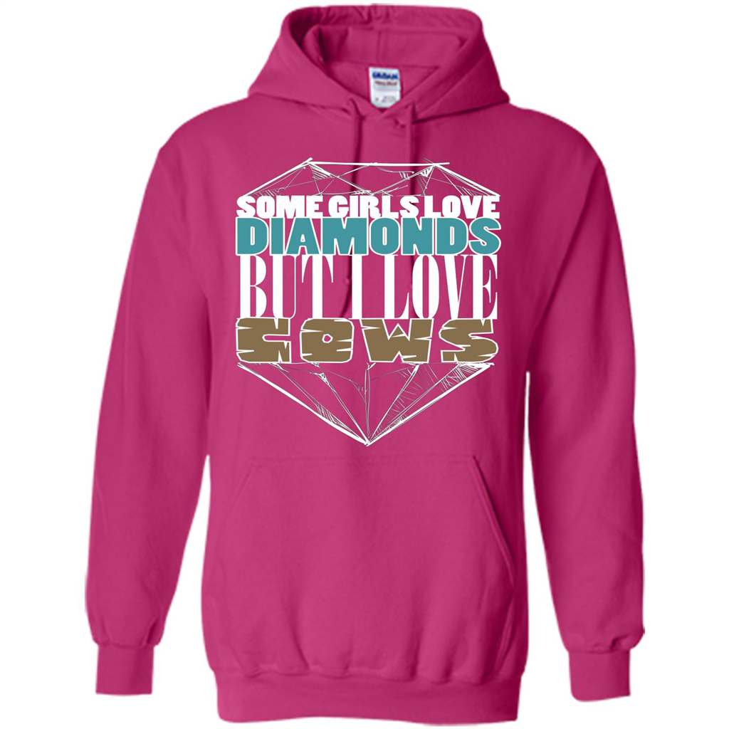 Cow Lovers T-shirt Some Girls Love Diamond But I Love Cows Heliconia