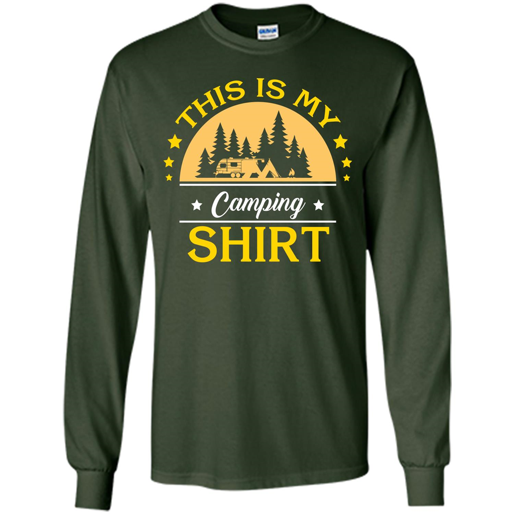 Camping T-shirt This Is My Camping Shirt T-shirt Forest Green