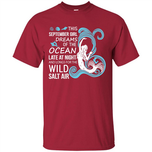 This September Girl Dreams Of The Ocean Late At Night T-shirt