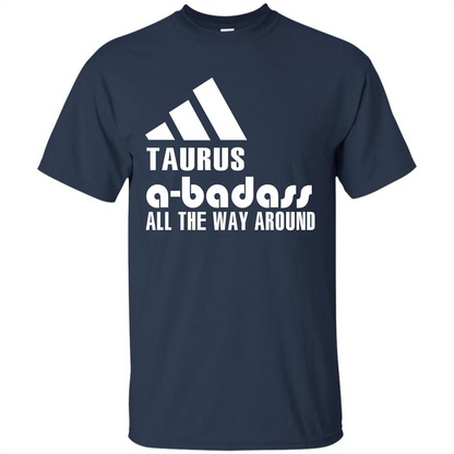 Taurus A-Badass All The Way Around T-shirt Navy