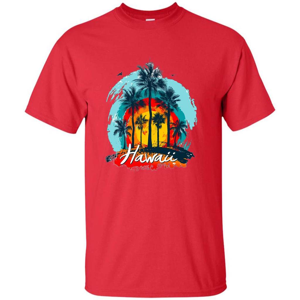 Summer T-shirt Hawaiian Islands Aloha T-Shirt Red