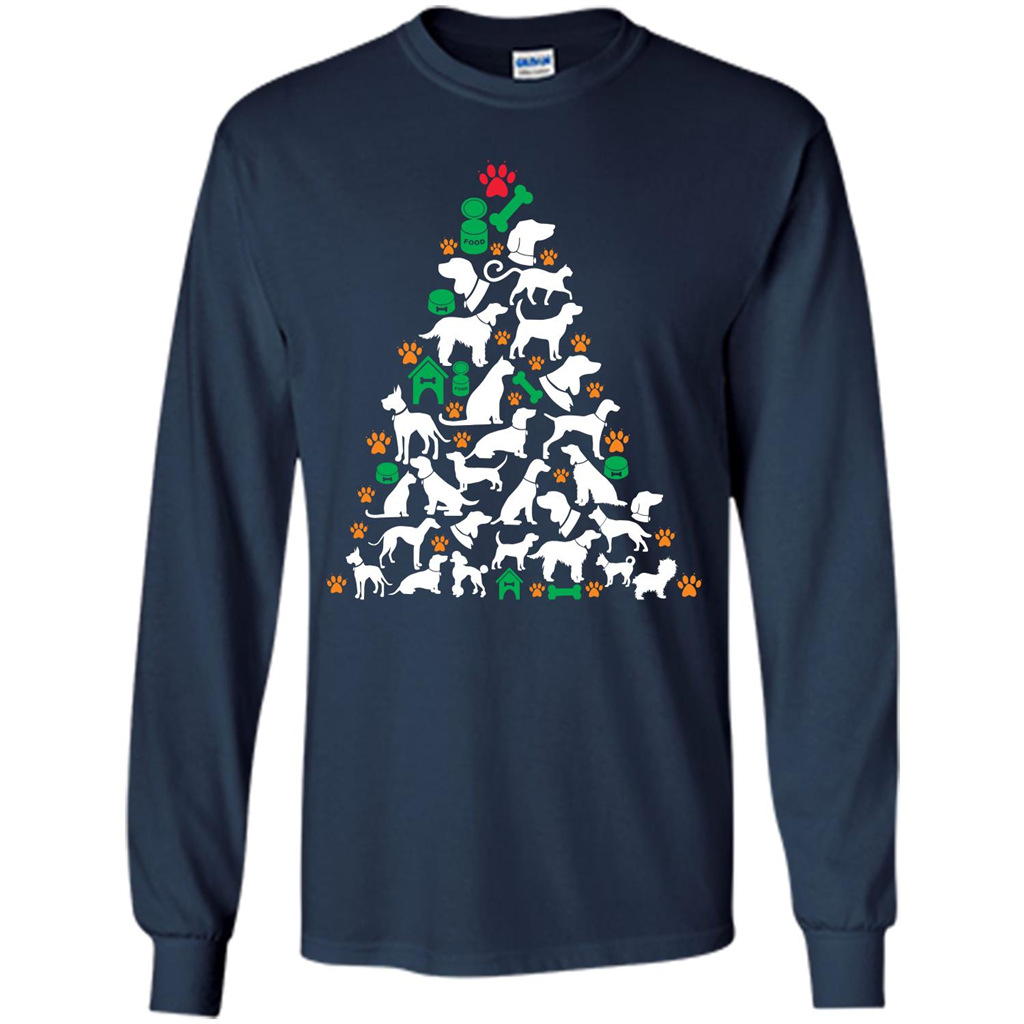 Christmas T-shirt Dog Lover Person Christmas Tree T-shirt