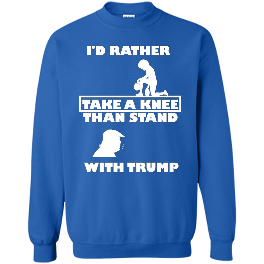 American T-shirt I'd Rather Take A Knee T-shirt Royal