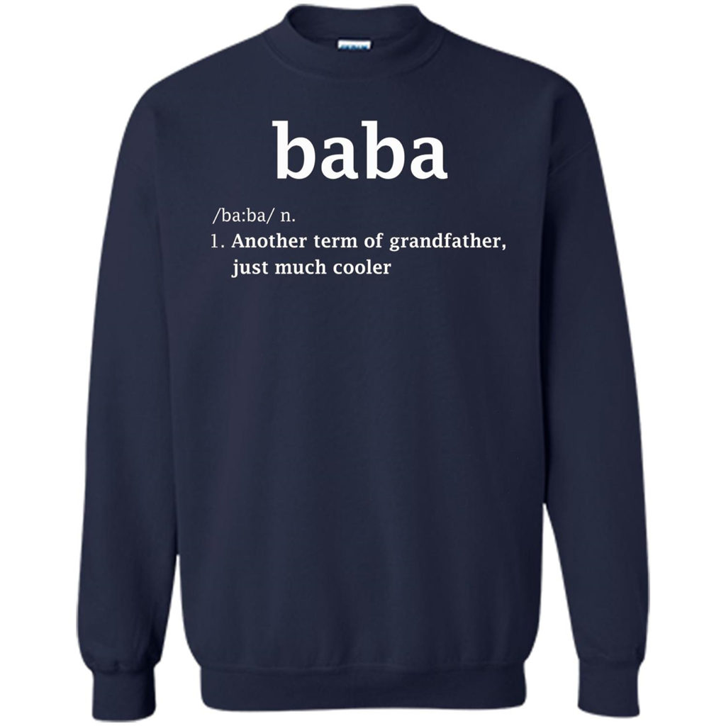 Fathers Day T-shirt Baba Definition Navy