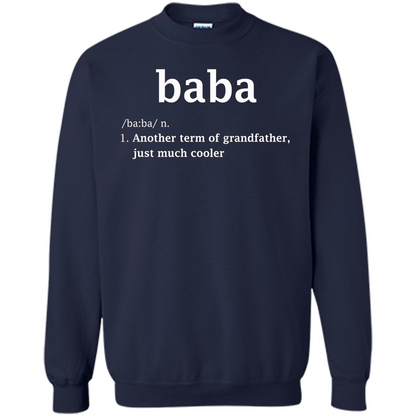 Fathers Day T-shirt Baba Definition Navy