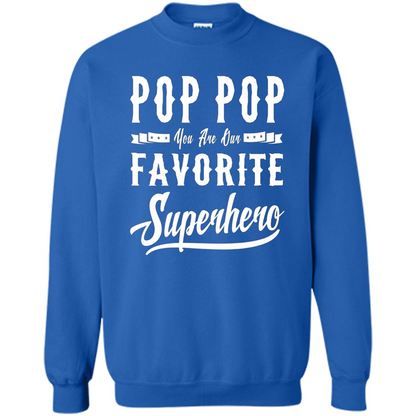 Pop Pop Superhero Fathers Day Gifts Dad Grandpa Men T-shirt