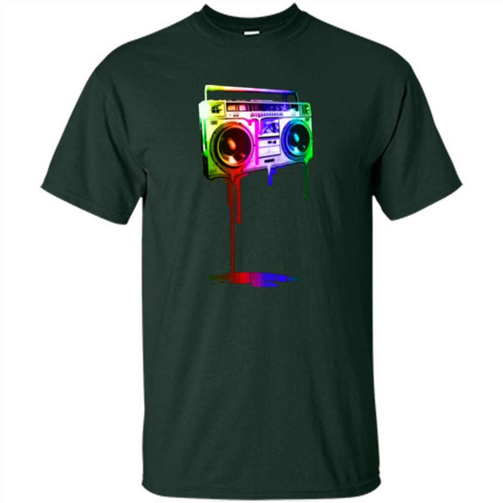 Melting Boombox Digital Rainbow Look Forest Green
