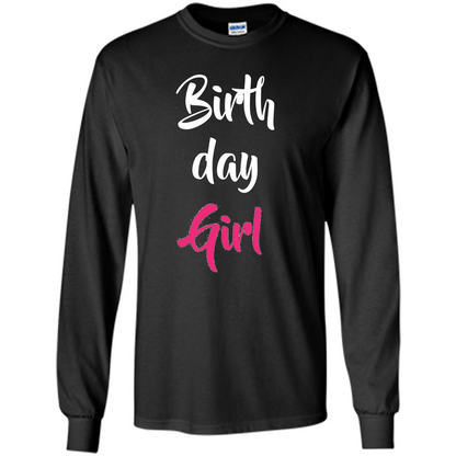 Birthday Girl T-shirt Pink Party Birthday T-shirt Orange
