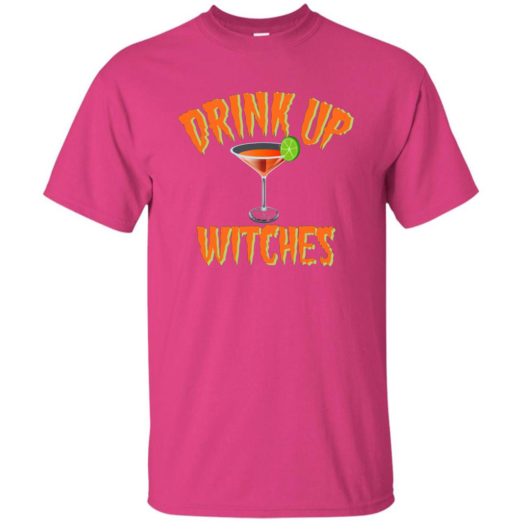 Halloween Drink Up Witches Martini Coctail T-Shirt Heliconia
