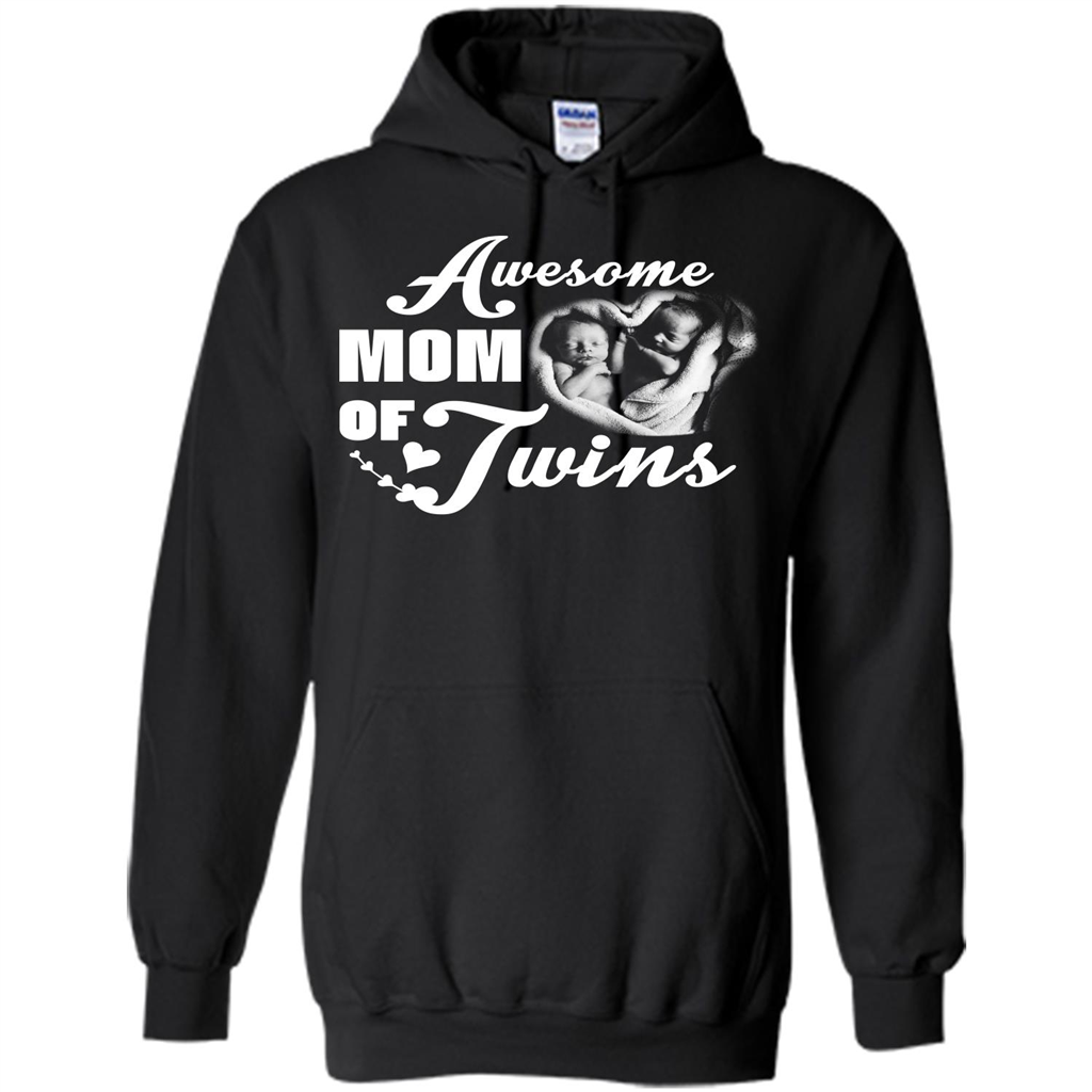 Mommy T-shirt Awesome Mom Of Twins Black