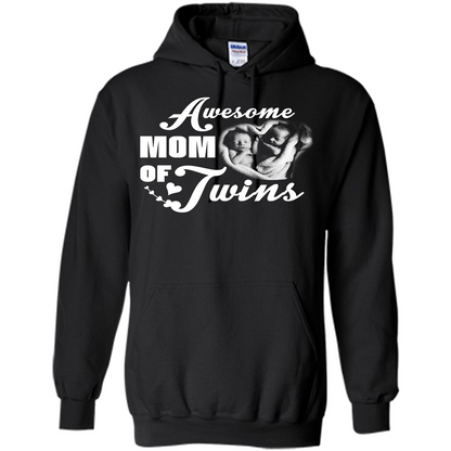 Mommy T-shirt Awesome Mom Of Twins Black