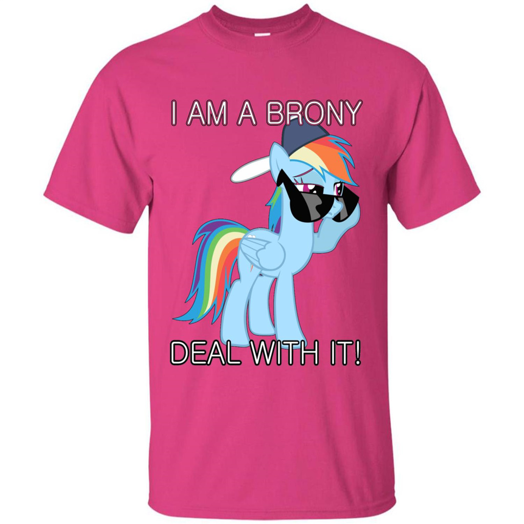 I Am A Brony Deal With It Rainbow Dash Brony T-shirt Heliconia