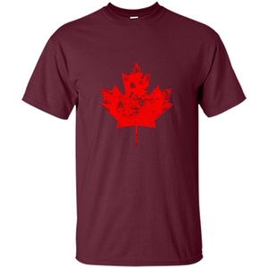 Canada Day T-Shirt. Canada Maple Flag Distressed T-shirt