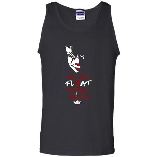 Scary Halloween T-shirt We All Float Down Here Black