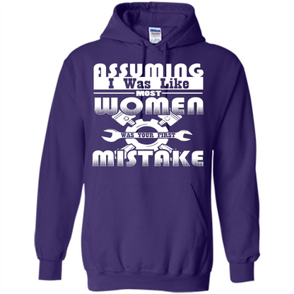Assuming I Was Like Most Women Was Your First Mistake T-shirt Purple