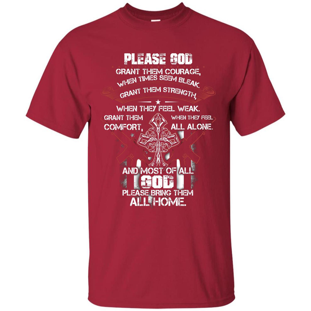 God Bless Our Soldier T-shirt Cardinal