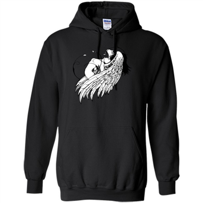 Angel T-shirt Angel Wings Black
