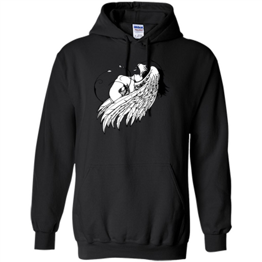Angel T-shirt Angel Wings Black