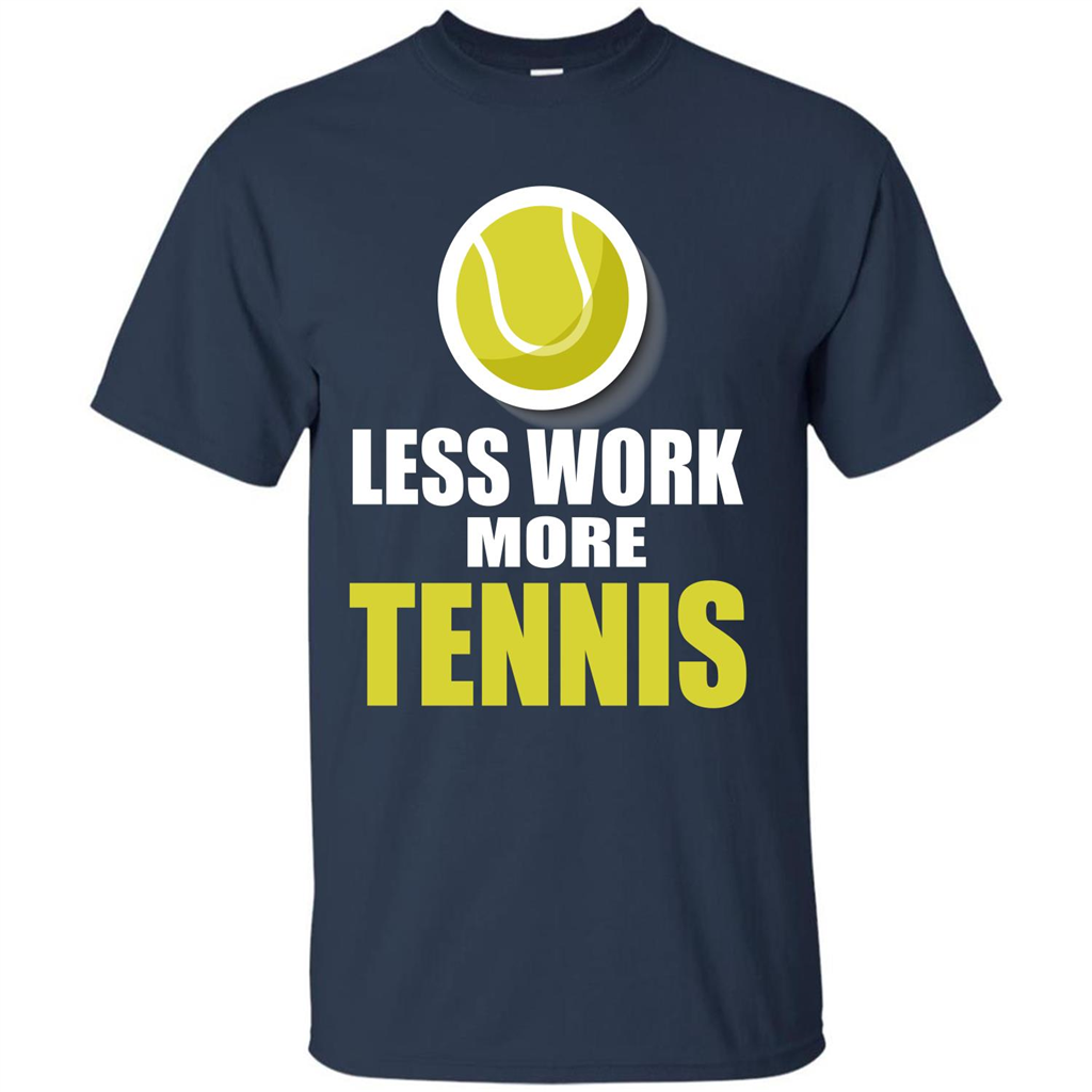 Tennis T-shirt Less Work More Tennis Navy
