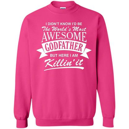Men's World's Most Awesome Godfather T-shirt Heliconia