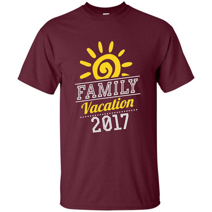 Summer T-shirt Family Vacation 2017 T-shirt Maroon
