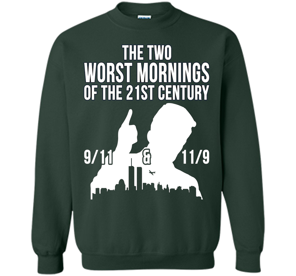 The Two Worst Mornings Of The 21st Century 9/11 And 11/9 T-shirt Forest Green
