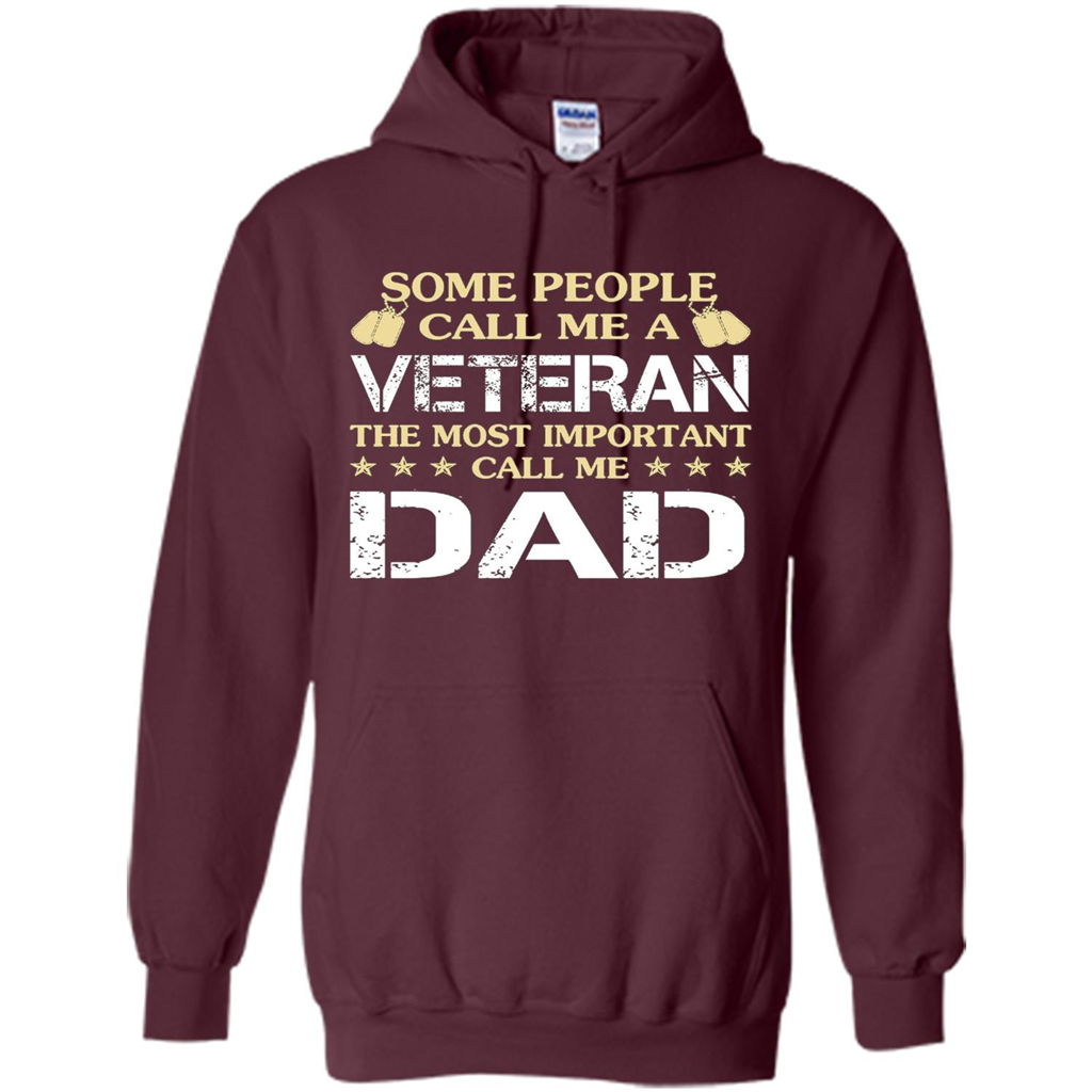 Fathers Day T-shirt The Most Important Call Me Dad Maroon