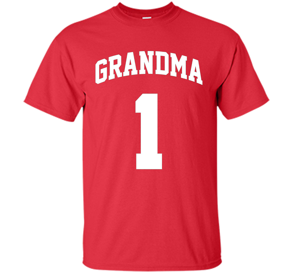 Number One Grandma T-Shirt shirt Red