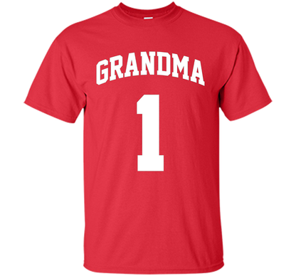 Number One Grandma T-Shirt shirt Red