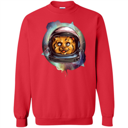 Space Kitty T-shirt Red