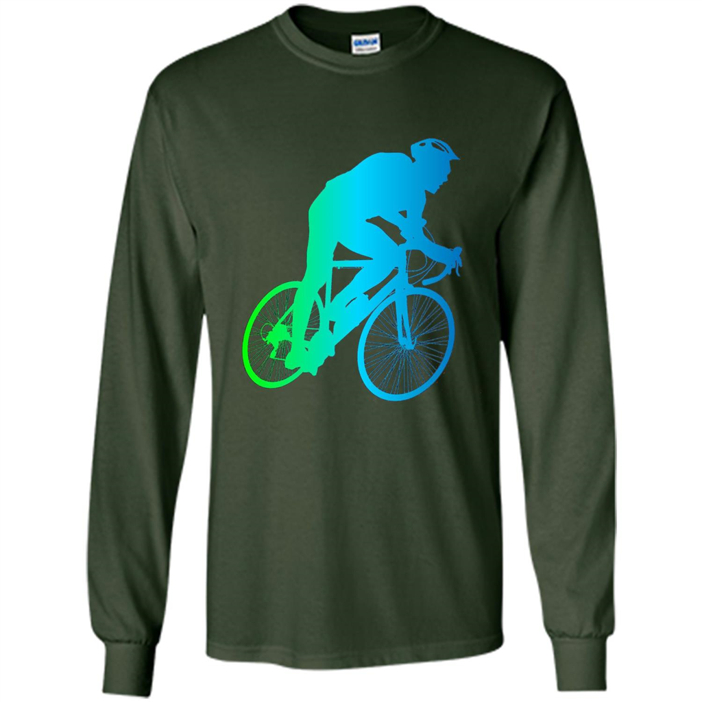 Bike Rider T-shirt Colorful Bicycle Biking Lover T-shirt Forest Green