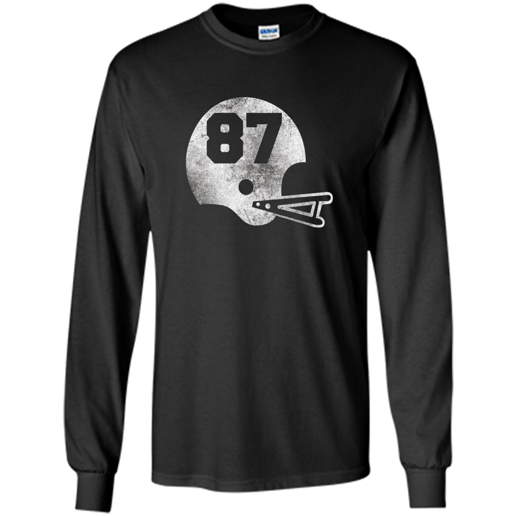 Football Number 87 T-Shirt Player Number Black