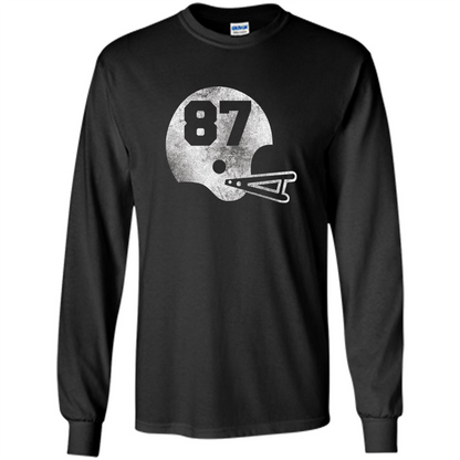 Football Number 87 T-Shirt Player Number Black