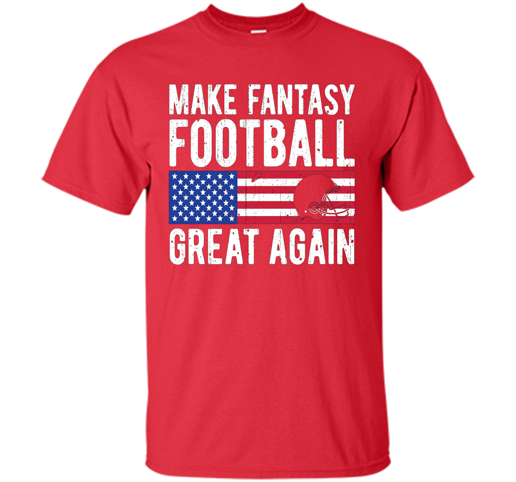 Football T-shirt Make Fantasy Football Great Again Red