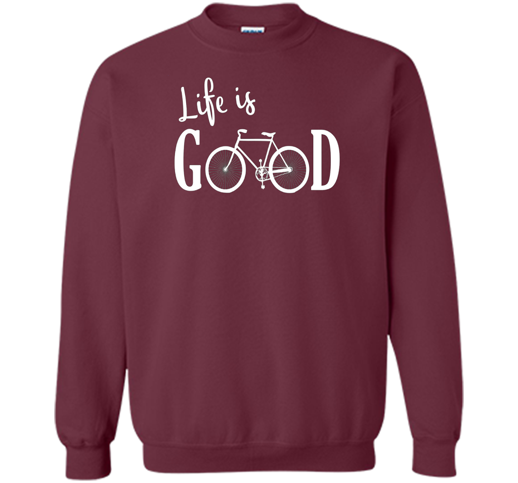 Life is Good Shirt Bicycle Shirt shirt Maroon