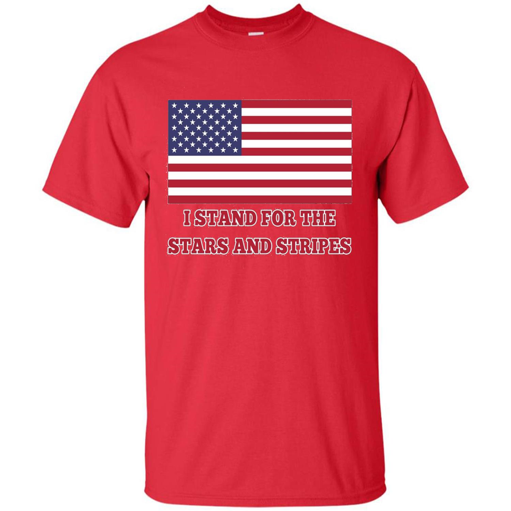 I Stand For The Star And Stripes American Flag T-shirt Red