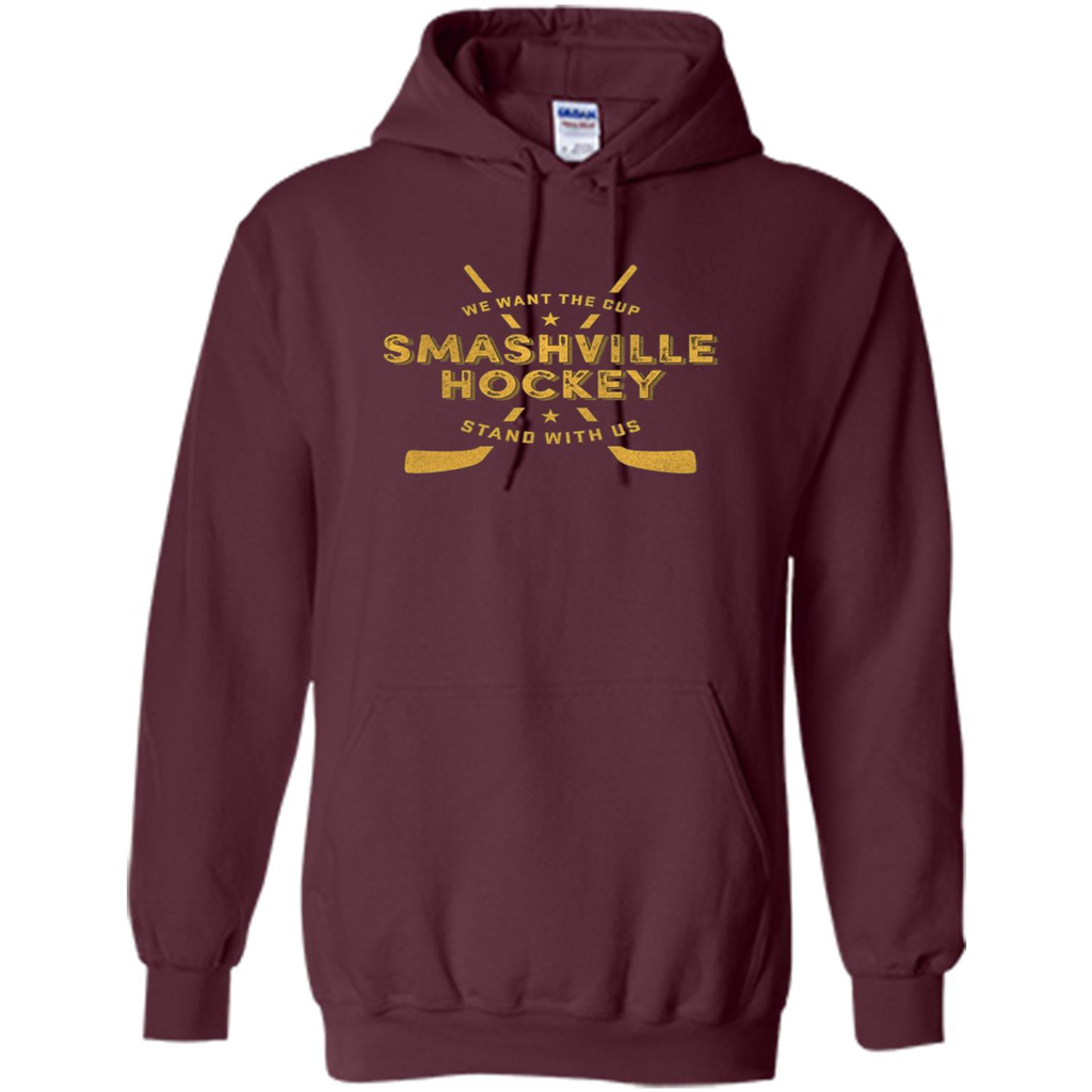 Smashville Hockey T-shirt We Want The Cup Maroon