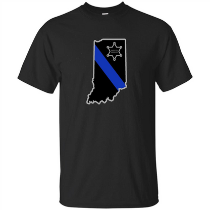 Indiana Sheriff Deputy Thin Blue Line Deputy Sheriff T-shirt Royal